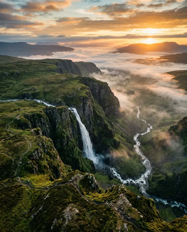 Cinematic landscape illustrating the Google Veo video model