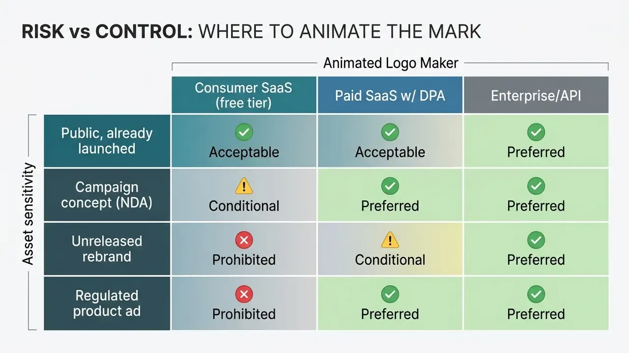 Matrix mapping asset sensitivity levels against software tiers to define risk and control protocols