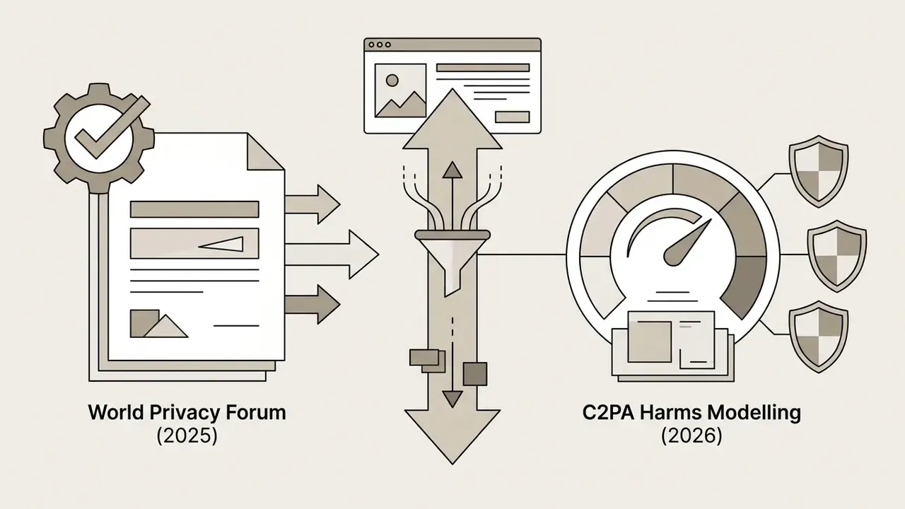 Validated document feeding into a central funnel and gauge system connected to multiple shield icons