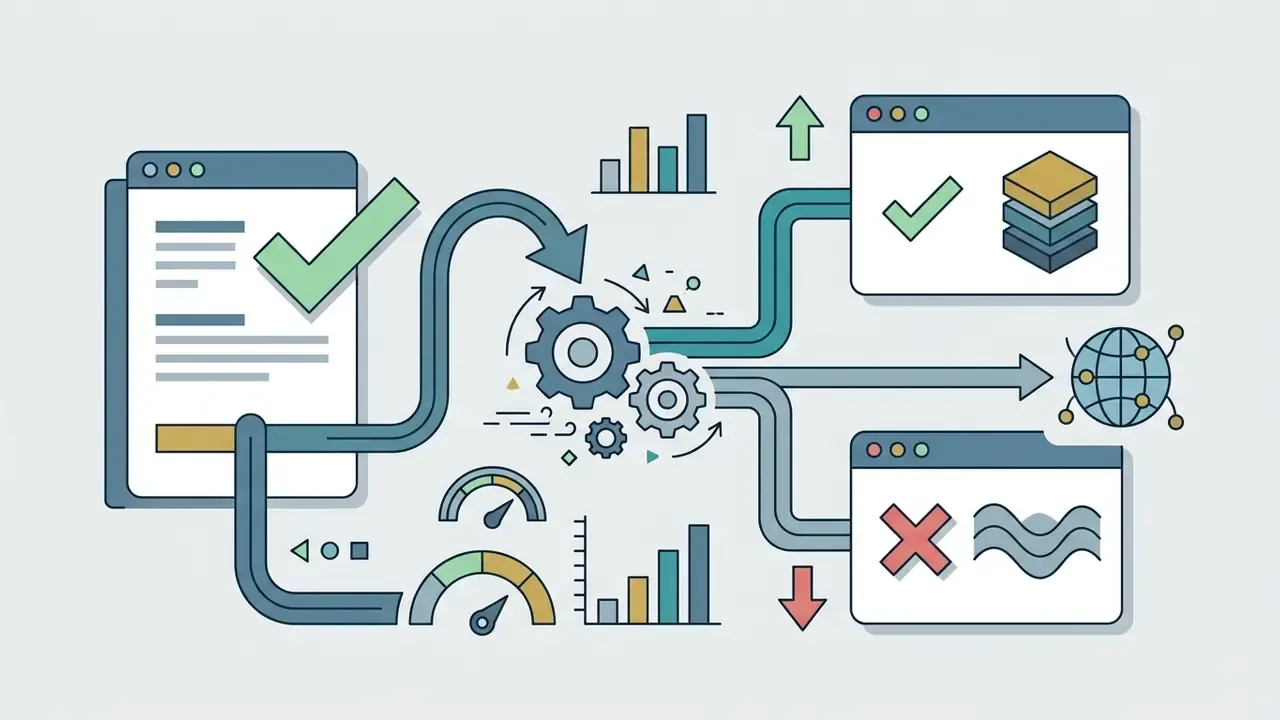 Data flowing from a verified document through gears into cloud storage or restricted network zones