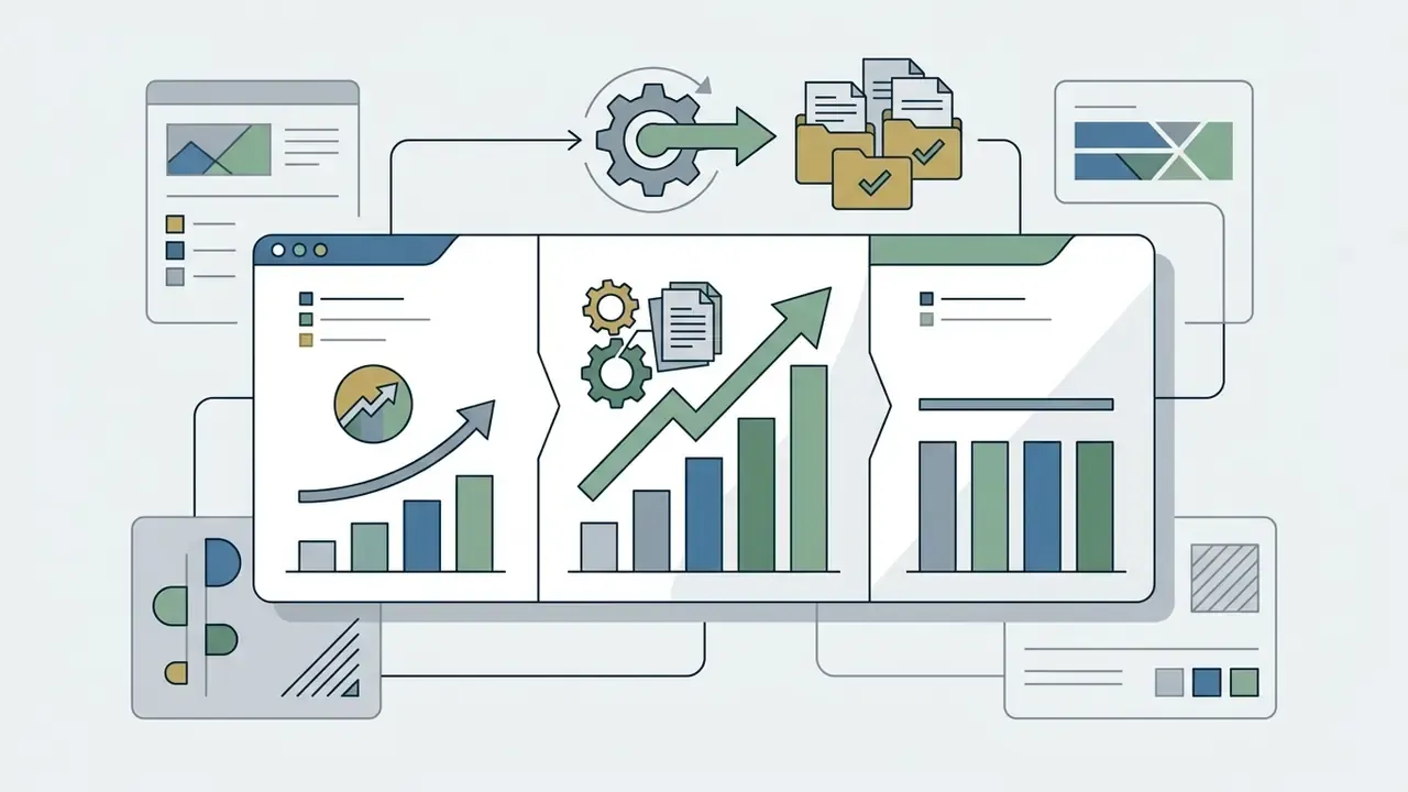 Gear mechanism transforming financial charts and document data into structured reports