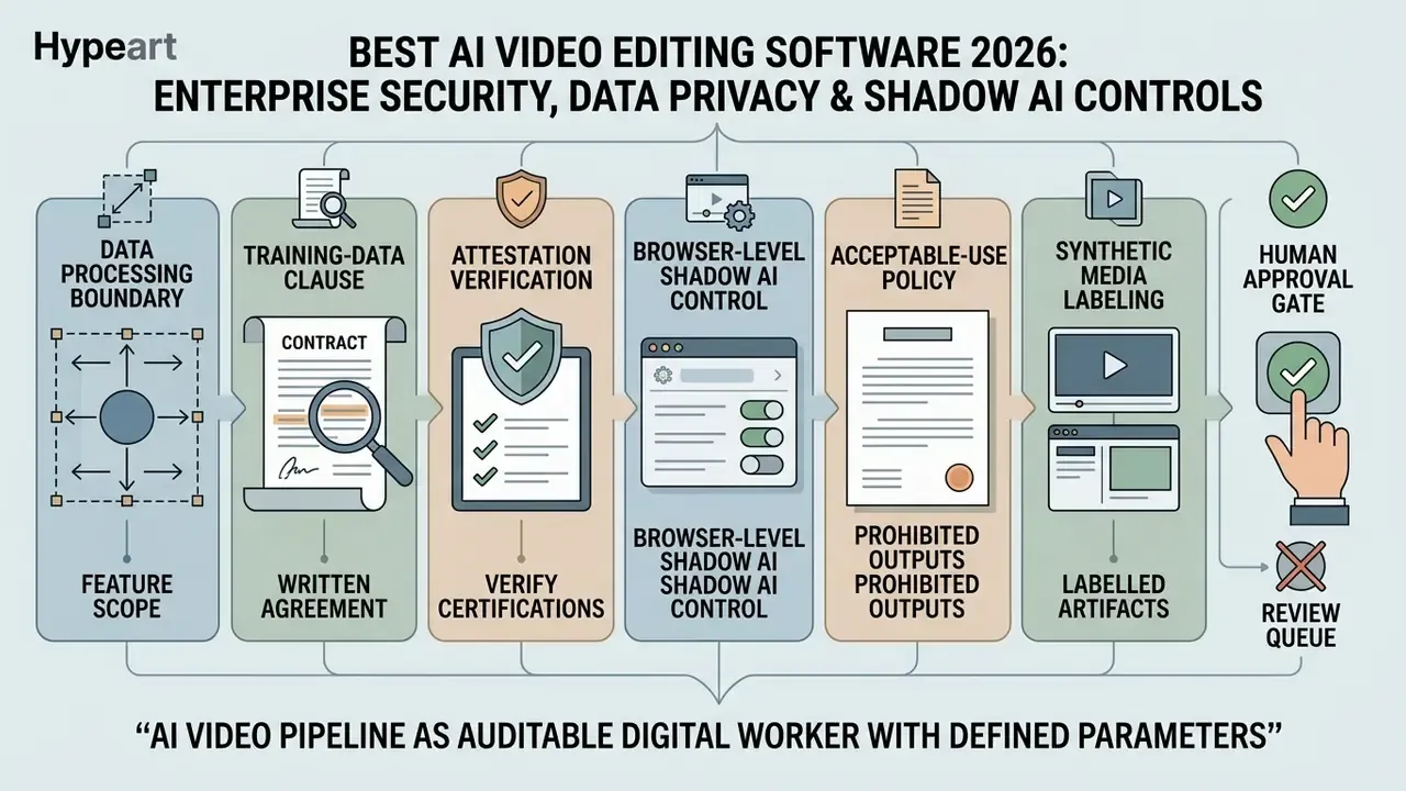 Steps for enterprise security and data privacy when using best AI video editing software 2025