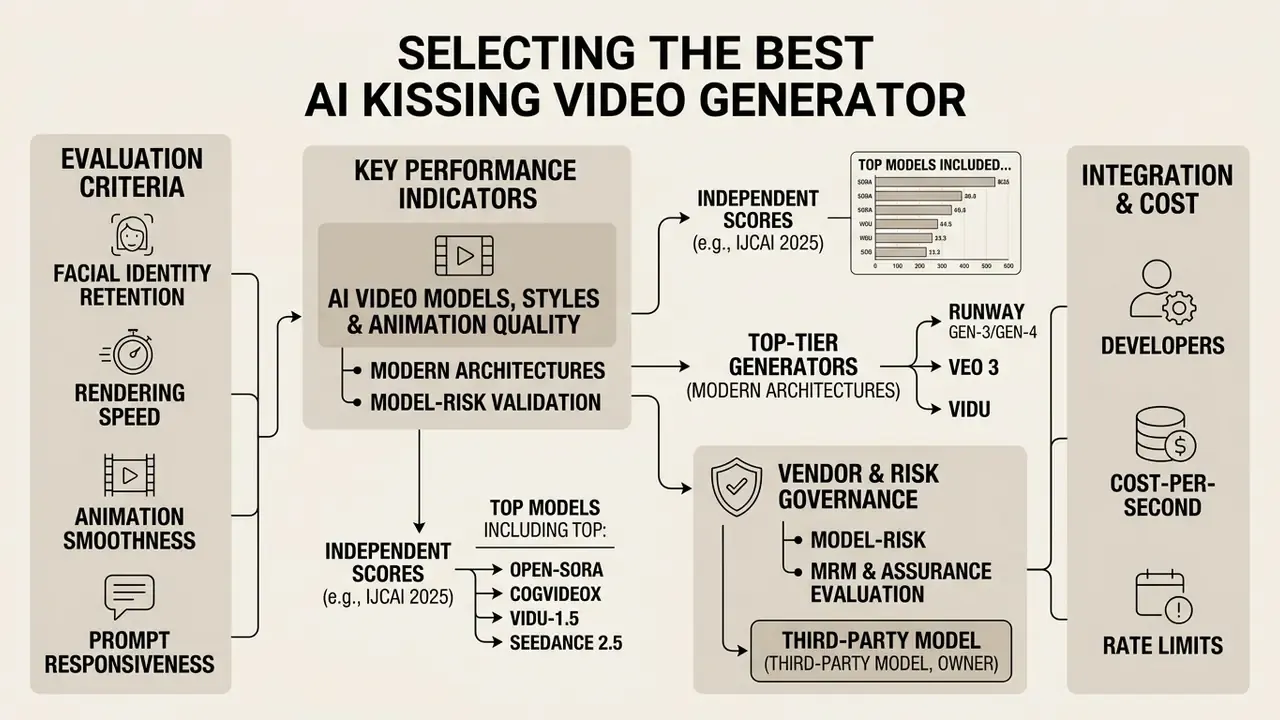 Framework mapping evaluation criteria, performance indicators, and risk governance for video models