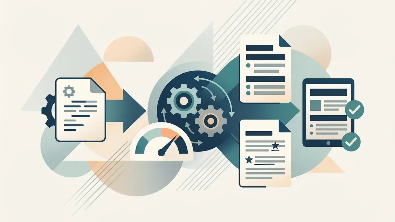 Document processing flow converting input files into structured HTML and Markdown output formats