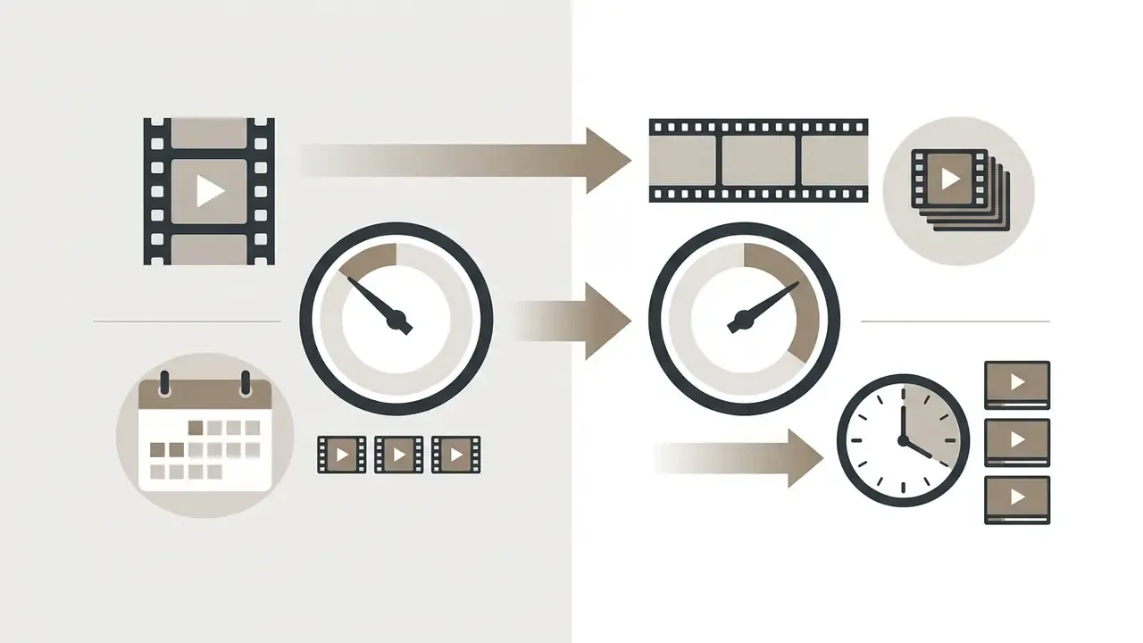 Comparison of video clip duration limits and monthly generation quotas for an AI video generator