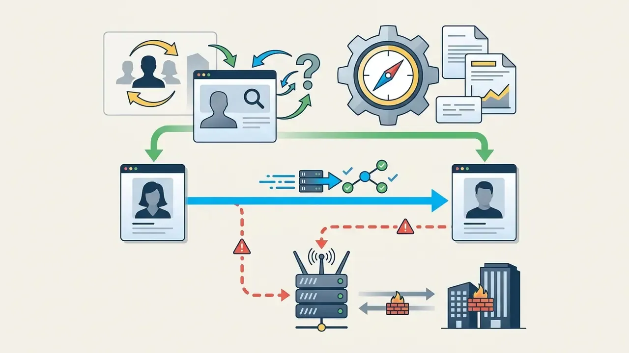 Data flow between two user profiles showing direct peer-to-peer connection or relay server fallback