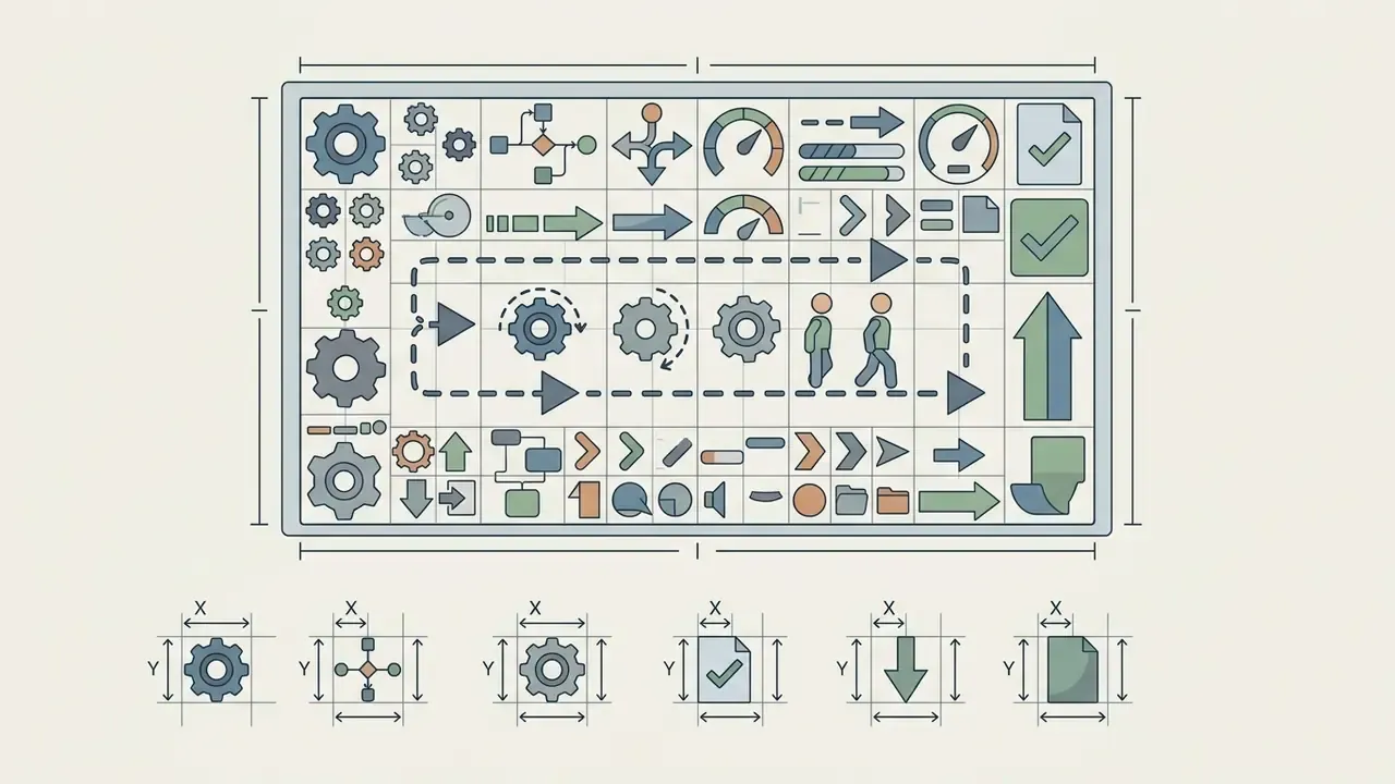 Grid of game icons and character frames organized as a packed texture atlas with coordinate dimensions