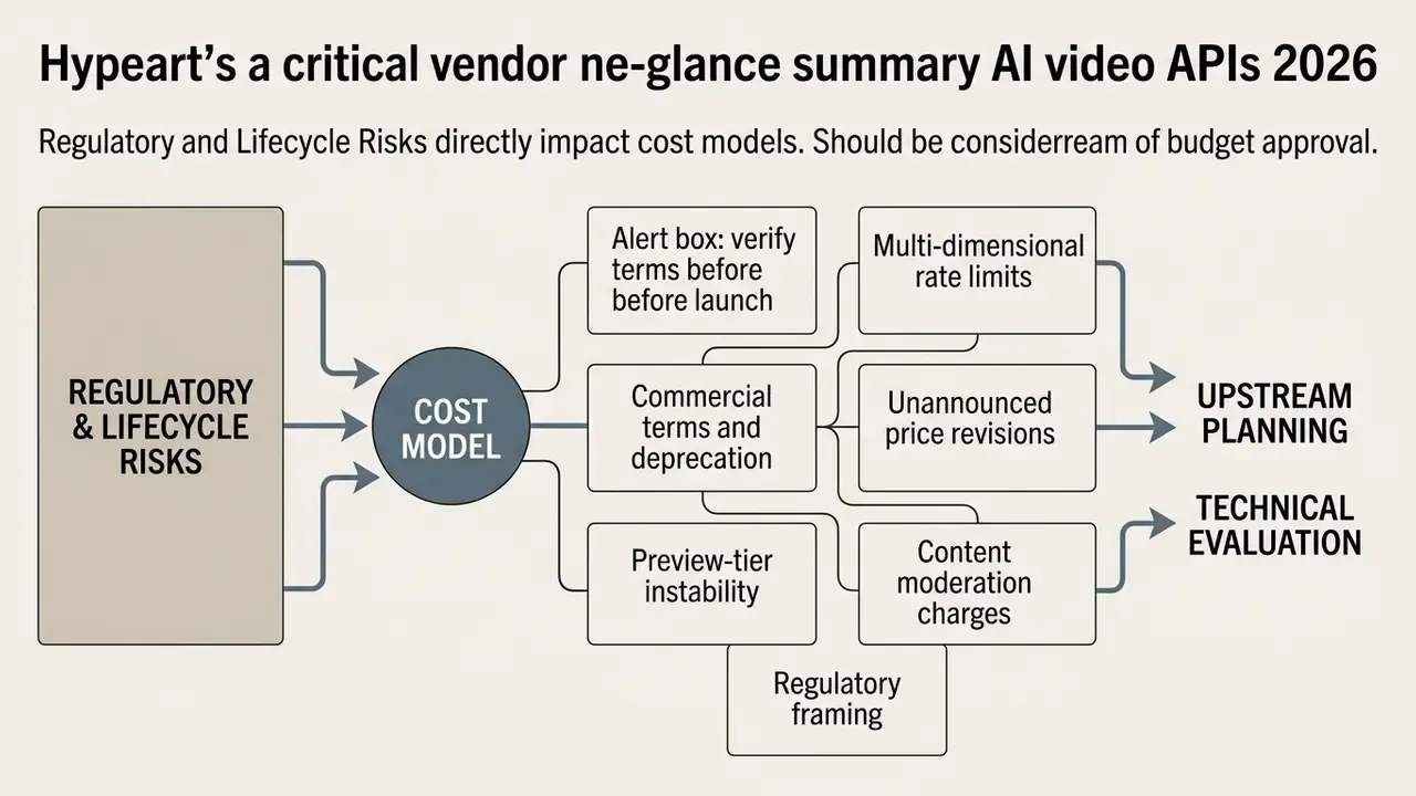 Flowchart connecting regulatory and lifecycle risks to cost models and upstream planning considerations