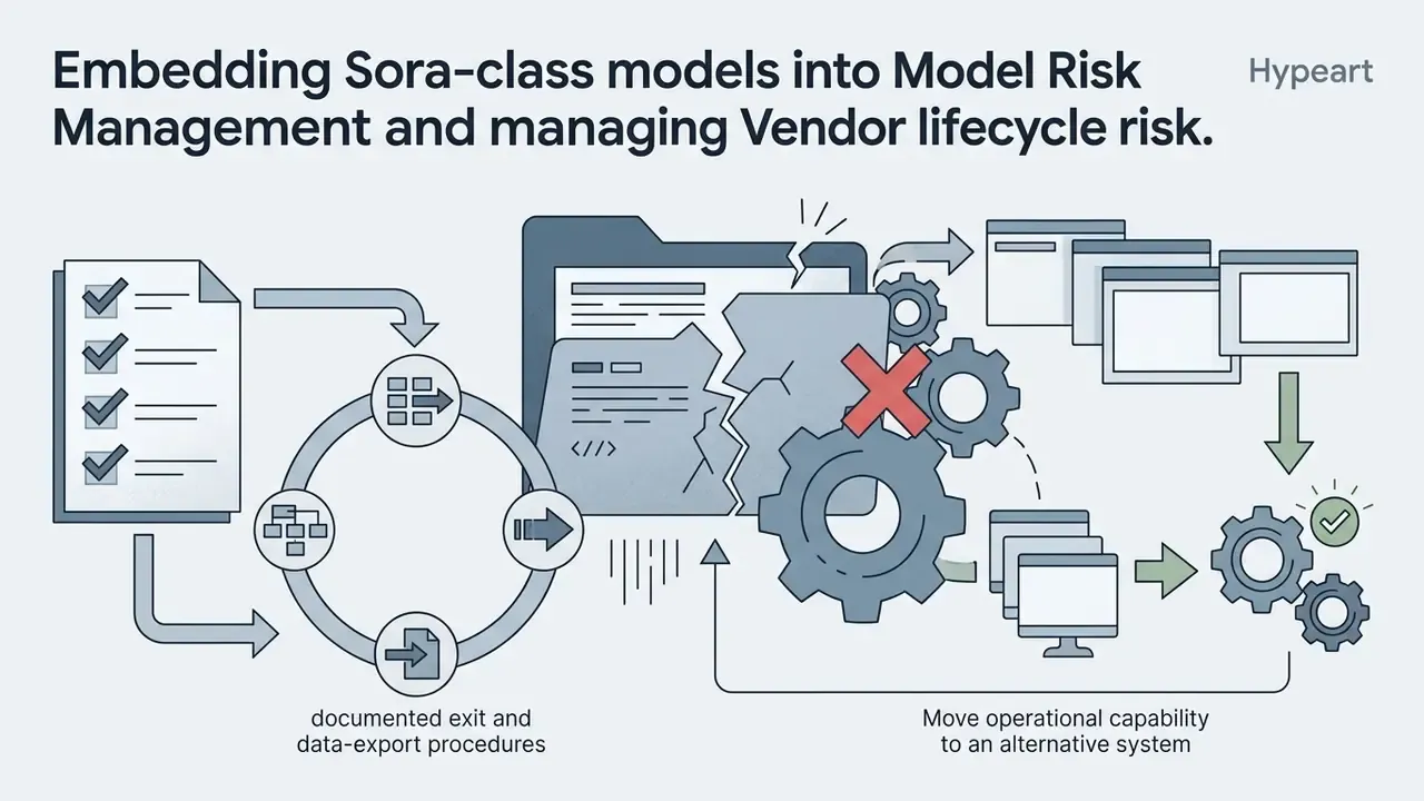 Cycle showing a broken file folder transitioning to an alternative system for vendor risk mitigation