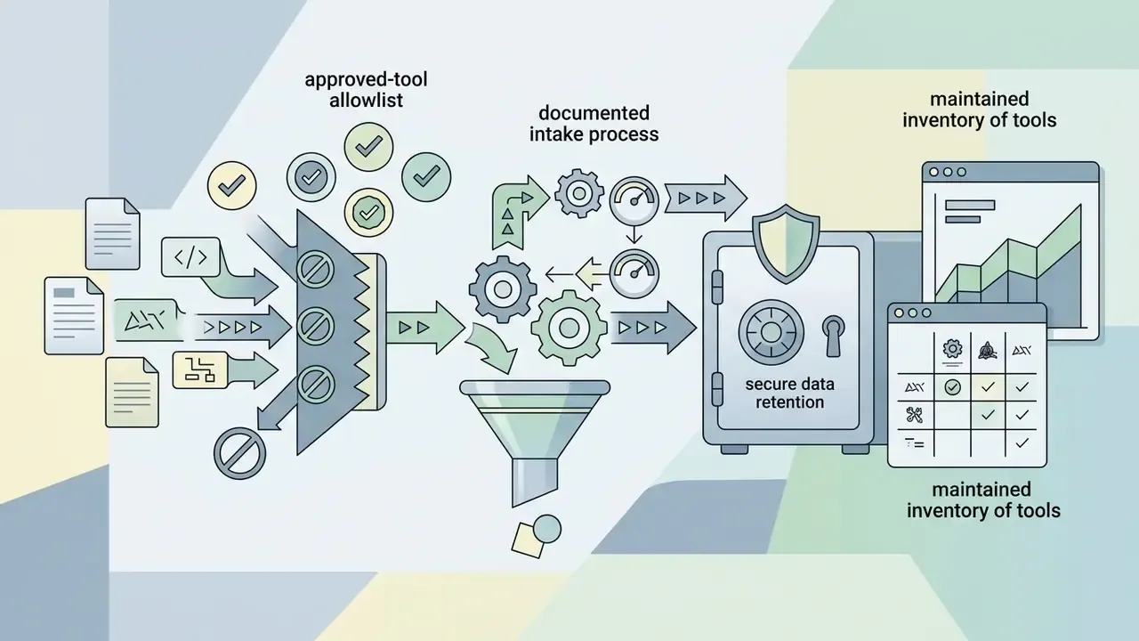 System of filters and gears processing data into a secure vault for organizational tool management