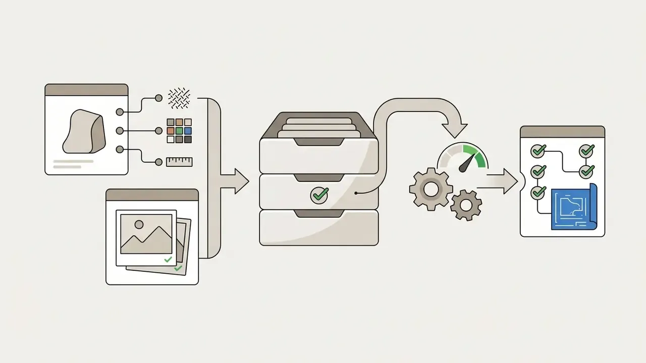 System of product data and images being stored in a central repository for automated processing