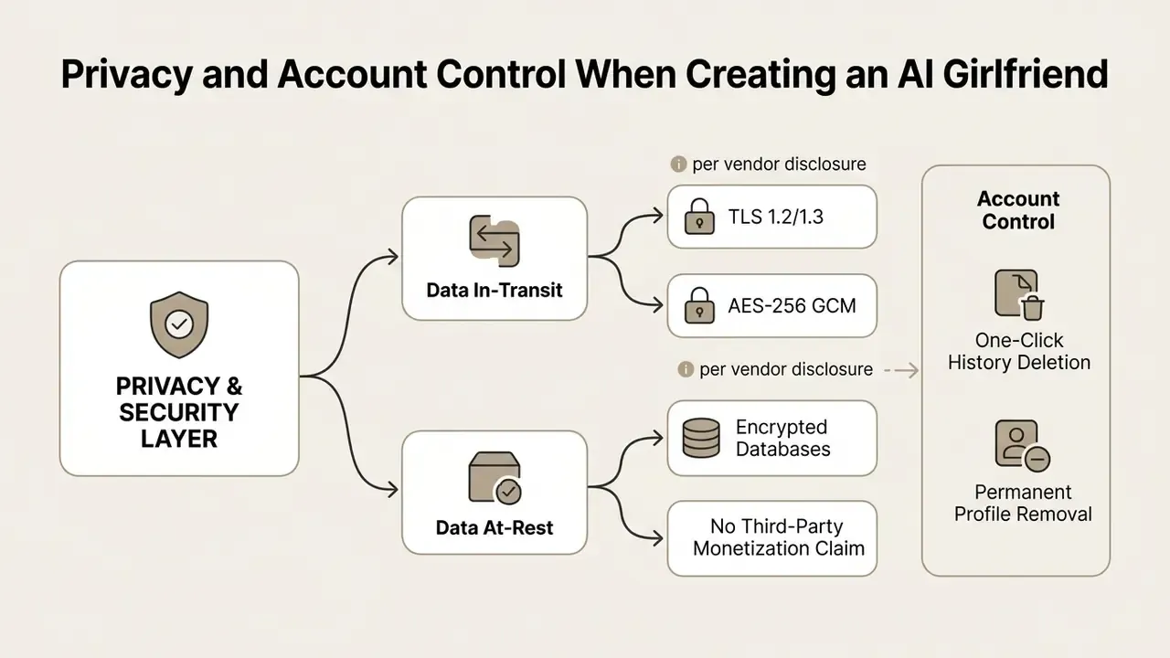 Overview of data encryption standards and account management tools for user privacy and security