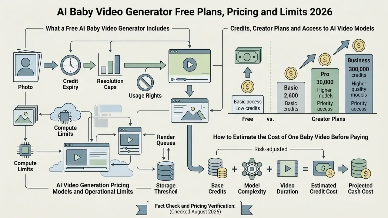 Comparative diagram mapping free service limitations against paid creator subscription tiers and costs