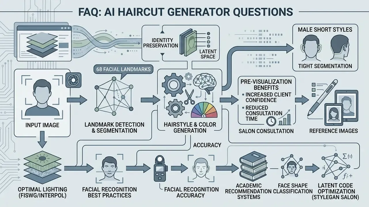 Technical overview of facial landmark detection, latent space processing, and salon consultation workflows