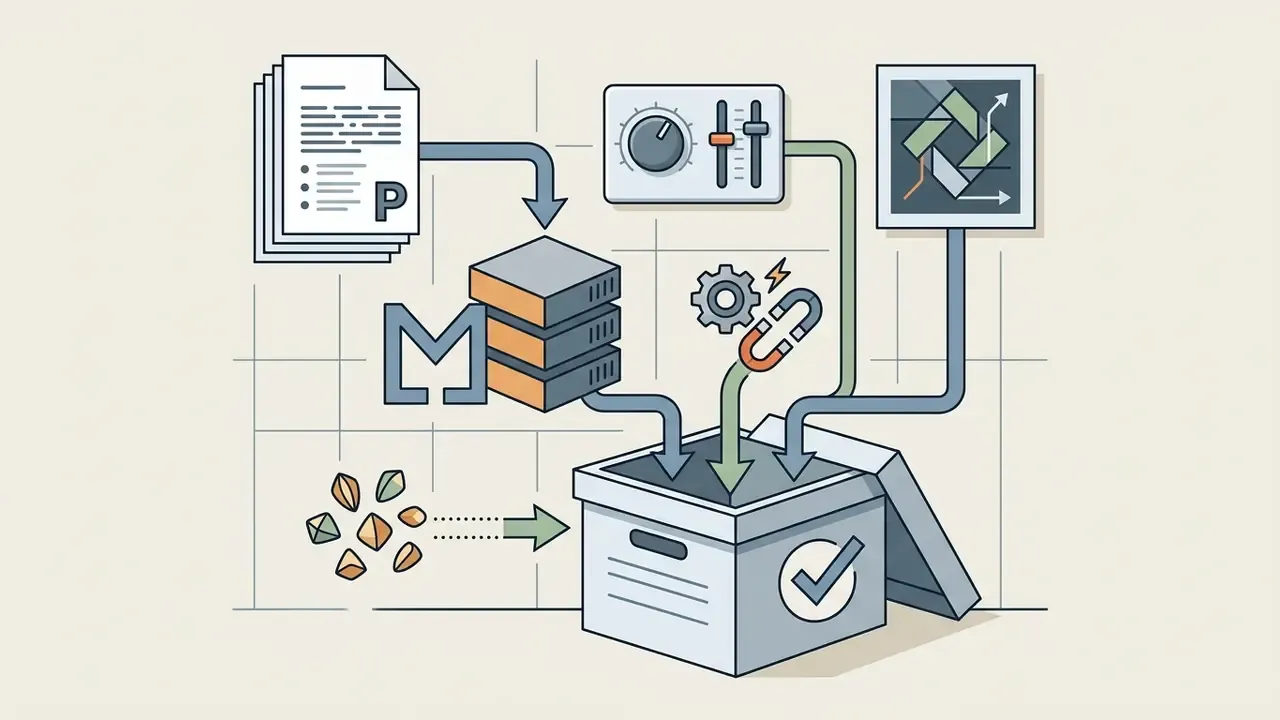 Technical components and data assets converging into a centralized storage box for model reproducibility