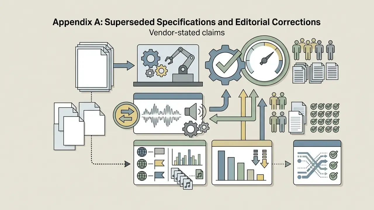 Papers and icons depicting audio metrics, user groups, and production data flowing into analytical charts