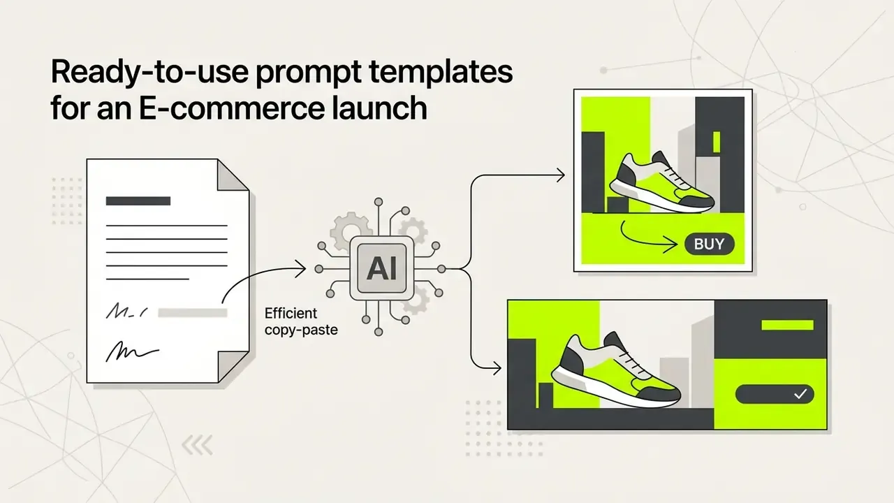Document template feeding into a central processor to generate various sneaker advertisement layouts