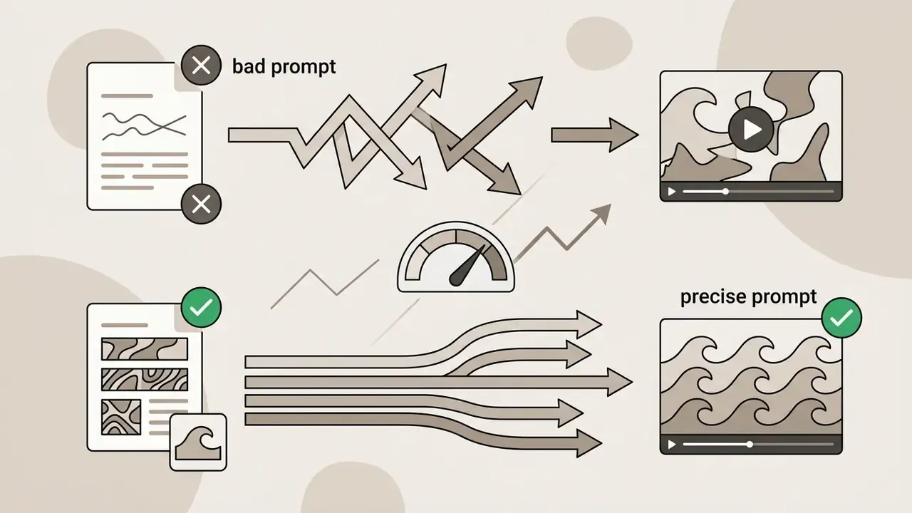 Comparison of chaotic versus organized motion vectors leading to inconsistent or fluid video output
