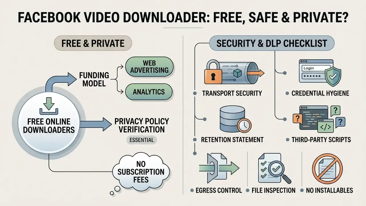 Comparison of funding models and a security checklist for using a Facebook video downloader online