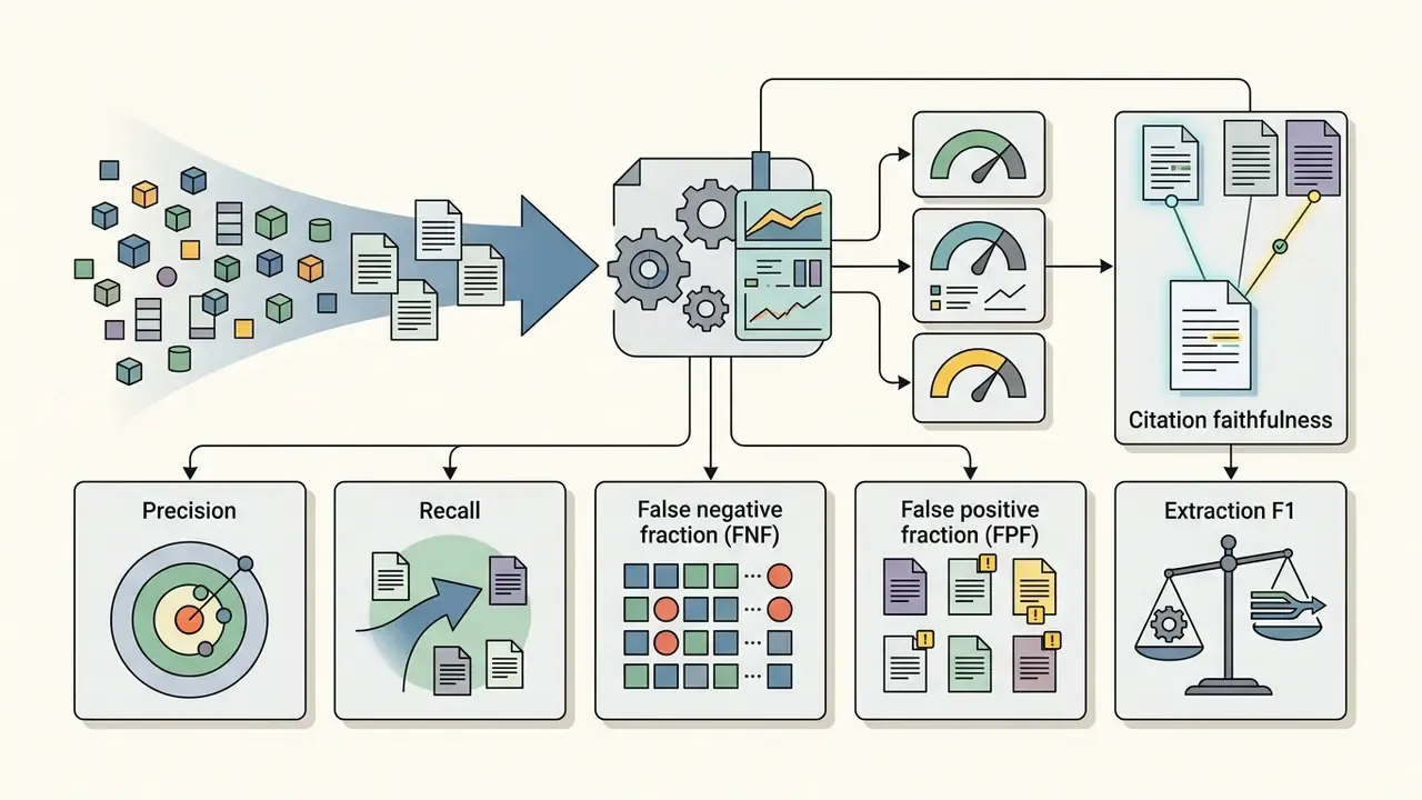 Data cubes and documents funneling into a central processor to generate various performance metrics