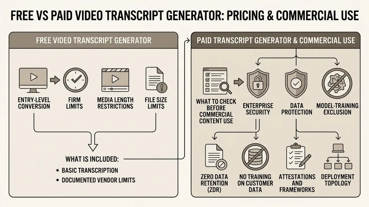 Comparison of free tool constraints versus paid enterprise security and data protection features