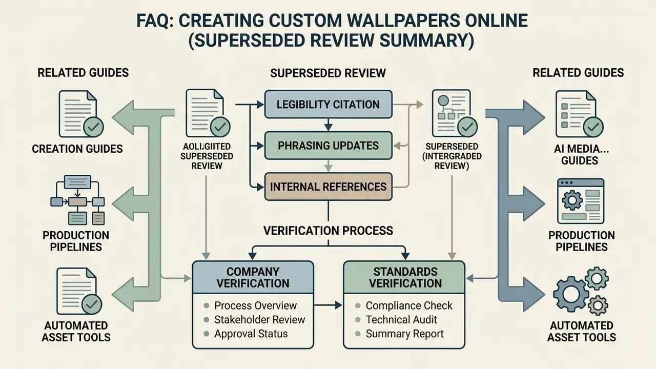 Flowchart summarizing the superseded review and verification process for custom wallpaper documentation