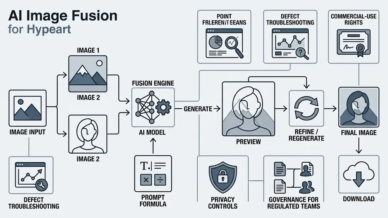 Step-by-step technical workflow diagram detailing the transformation of input images into a final output