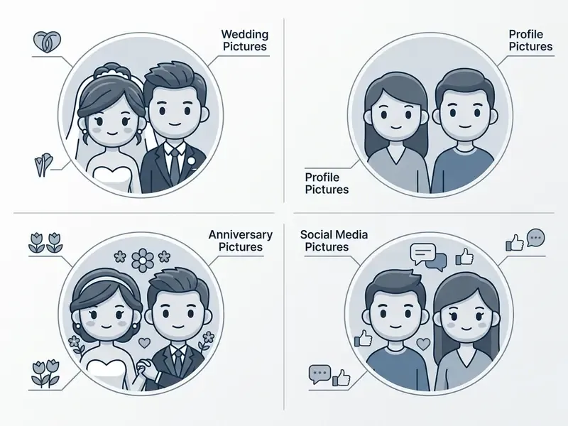 3d cartoon ai generated couple photo for social media profile