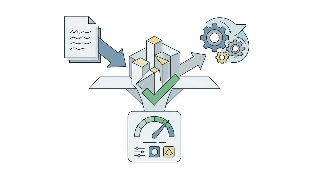 Document input feeding into a 3D processing box with a gear mechanism and a gauge for configuration