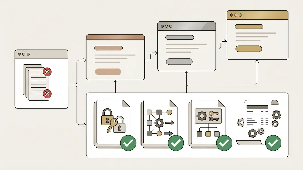 Security and governance documents feeding into software plan tiers to resolve compliance requirements