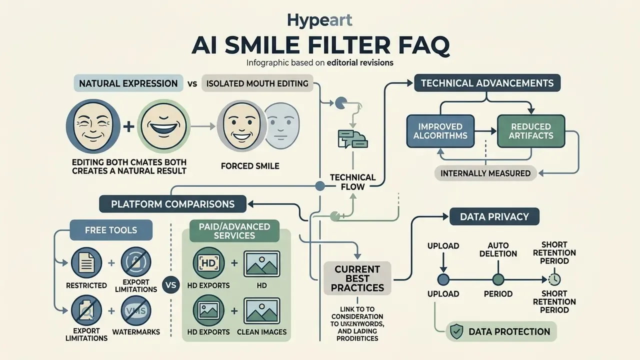 Flowchart detailing technical expression editing, platform service tiers, and data privacy workflows