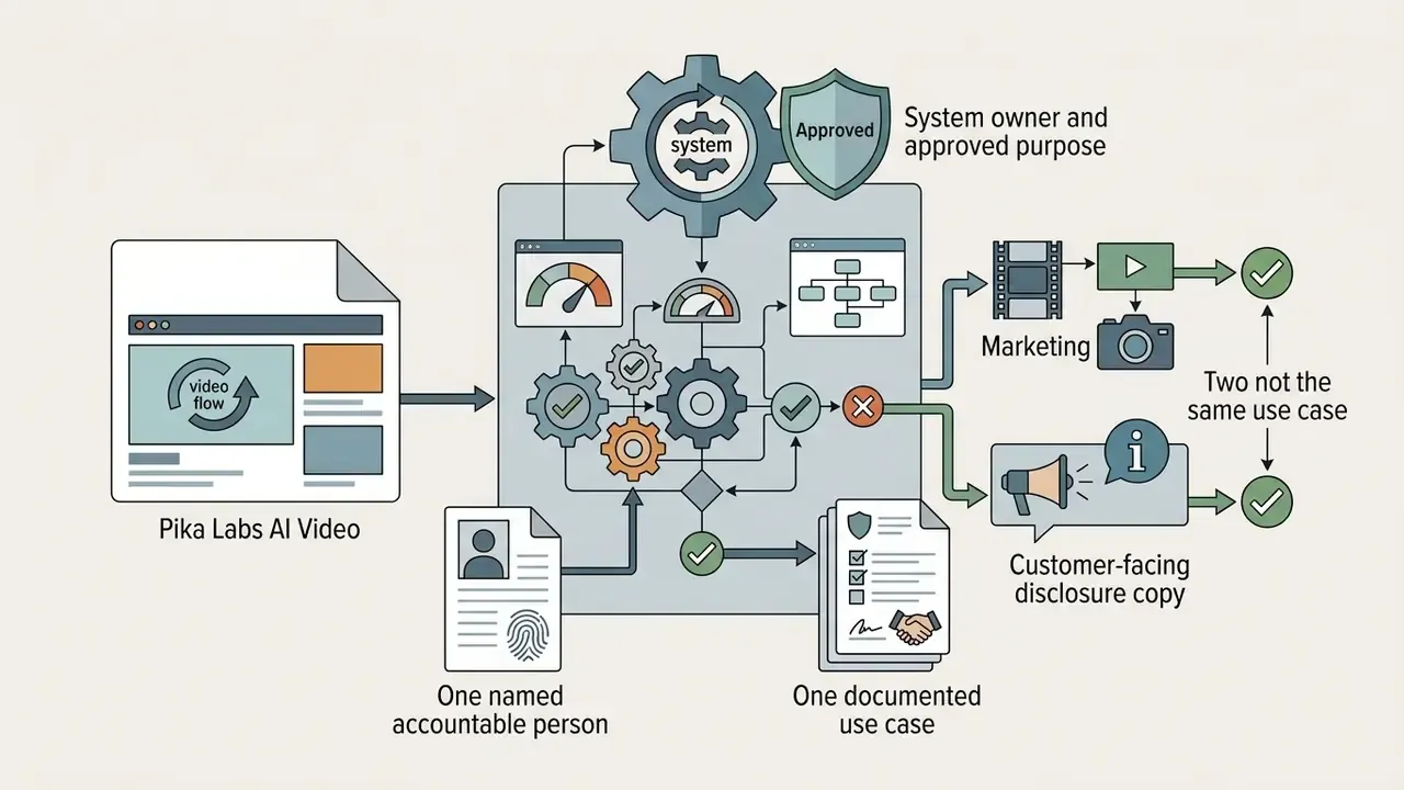 Diagram illustrating governance workflows for system ownership, accountability, and distinct use cases
