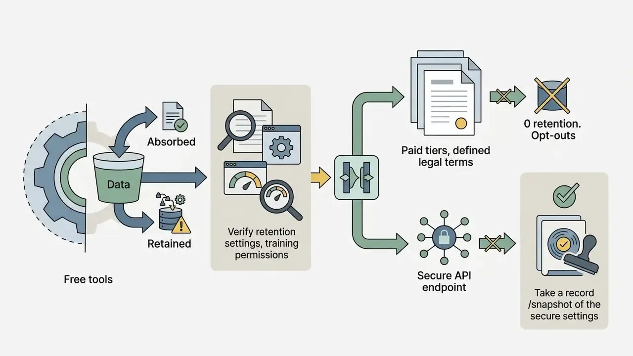 Diagram showing data paths from free tools to verified paid tiers and secure API endpoints