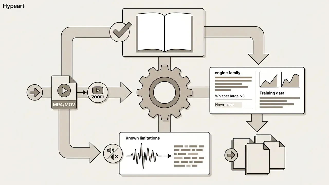 Central gear connecting media inputs to engine family documentation and limitation analysis reports