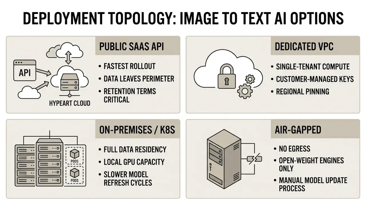 Four distinct infrastructure models comparing cloud, private, local, and air-gapped deployment methods