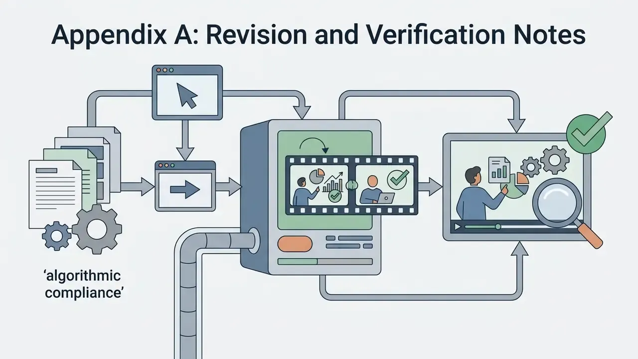 Files and gears feeding into a processing unit that outputs animated clips to a review screen