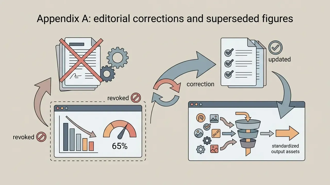Process flow showing revoked data being corrected and replaced by a standardized asset pipeline