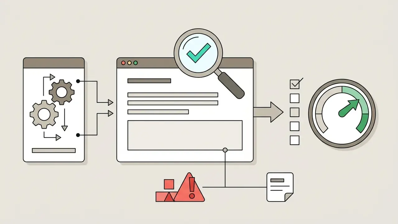 Digital processing of text documents through a magnifying glass audit and a final compliance gauge