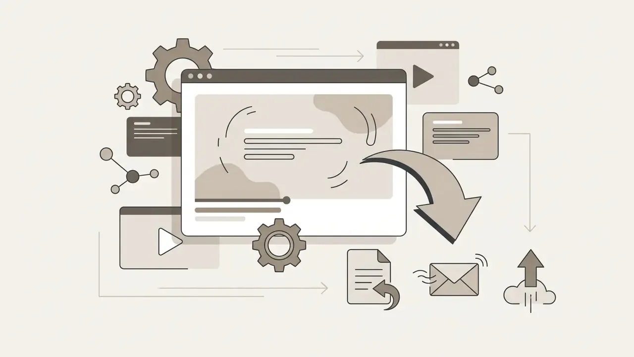 Browser window showing file export options with icons for sharing, emailing, and cloud uploading