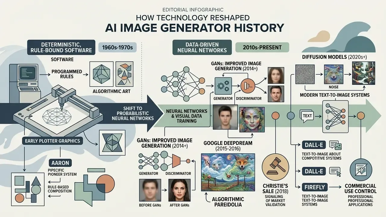 Flowchart showing the evolution from rule-based software to modern probabilistic neural networks