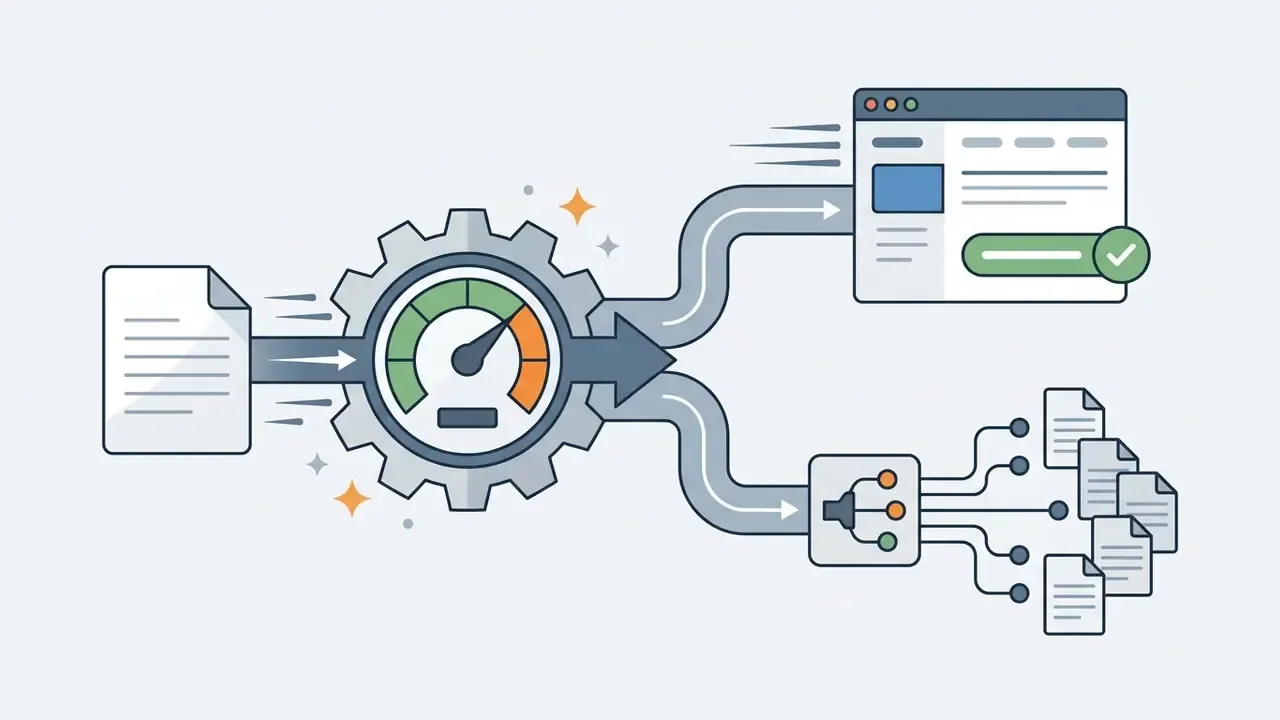 Speedometer gear processing data into a web interface or an automated batch API endpoint