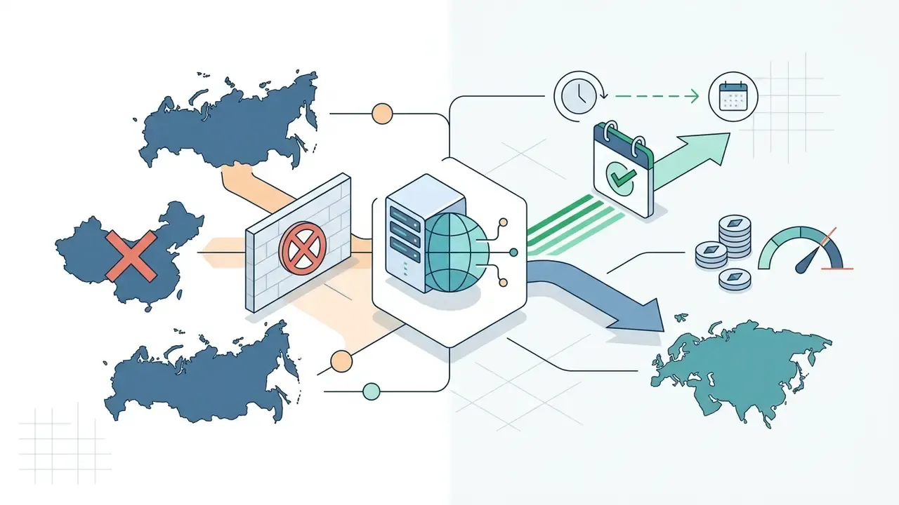 Map showing regional access restrictions and rollout timing for OpenAI Sora video generation