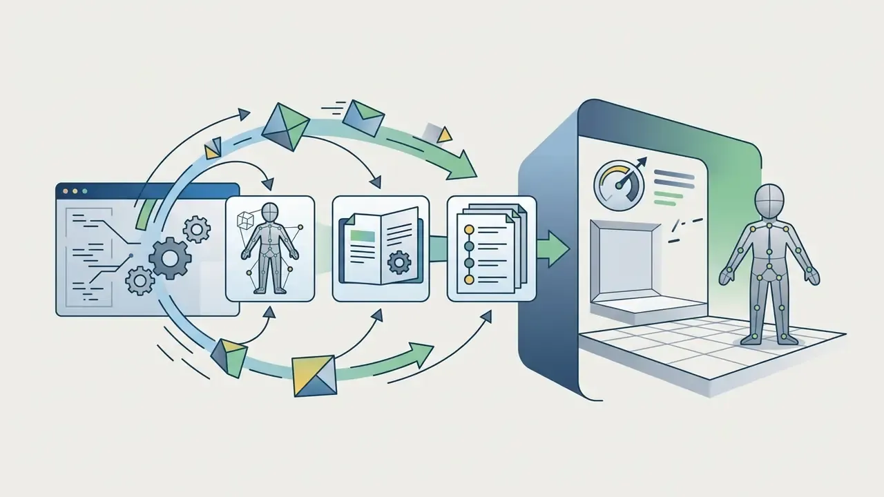 Process of converting rigged character data into 3D game engine environments using FBX and OBJ formats