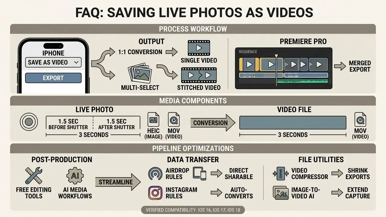 Technical breakdown of how to save live photo as video including file conversion and post-production steps