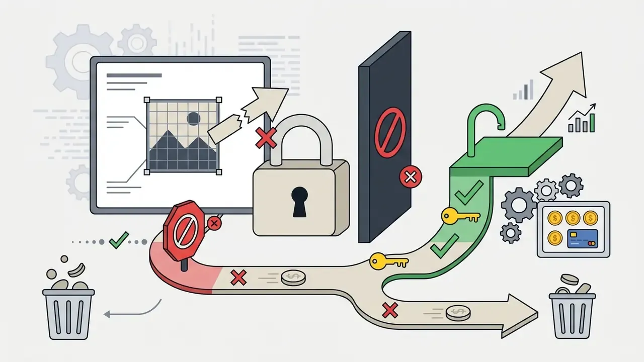 Pathway showing restricted access to image expansion tools requiring payment to unlock features
