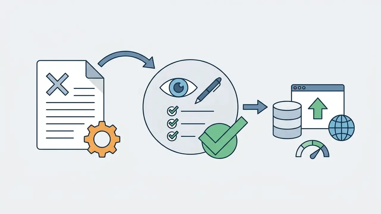 Draft document moving through an editorial review process to reach final CMS publication