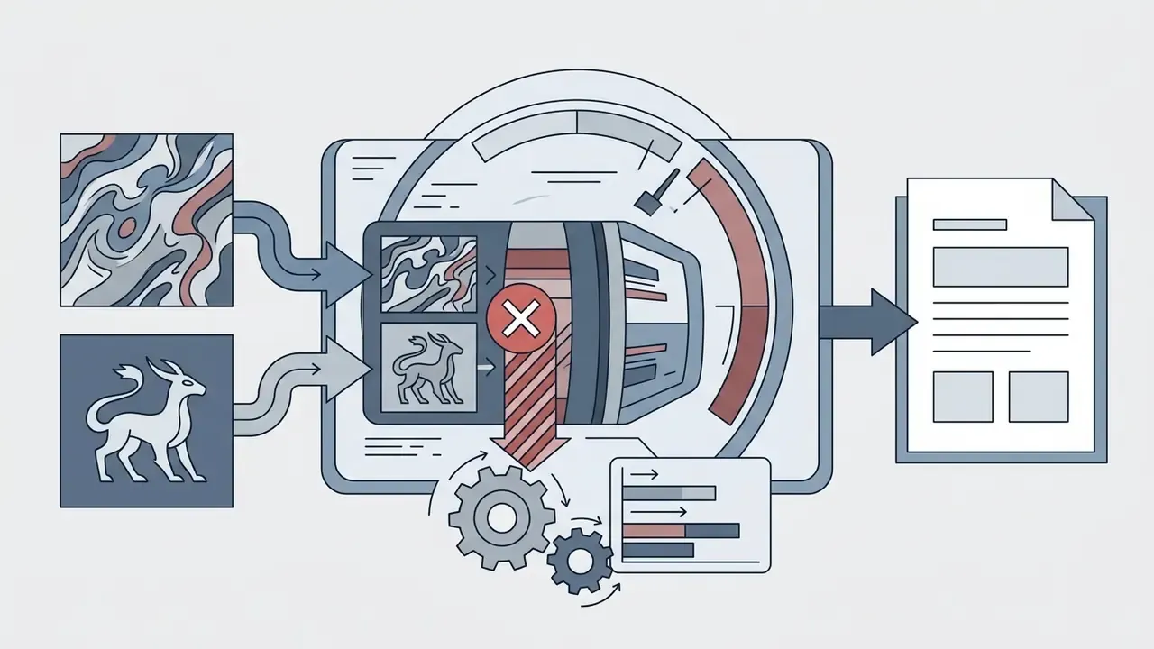 Artistic styles and subjects being filtered out by a mechanical process before reaching a document output