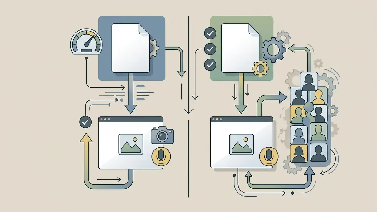 Two parallel workflows showing document processing for image generation and community character libraries