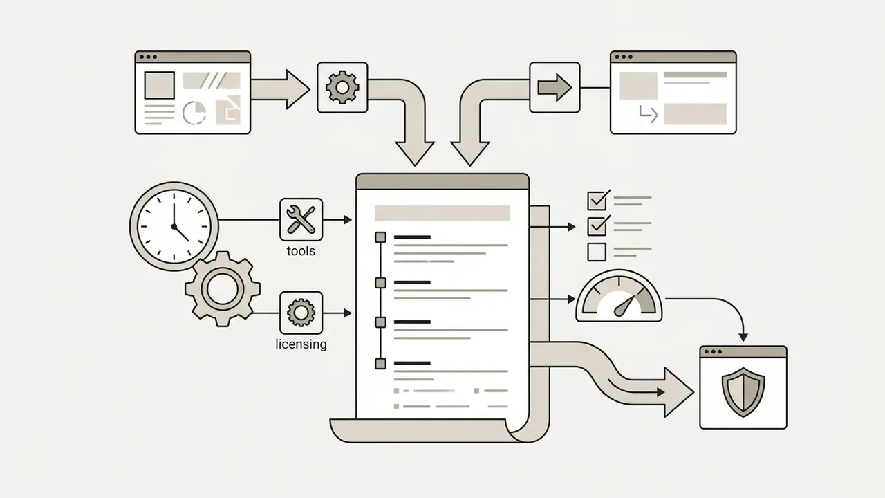 Document tracking workflow for recording AI tools and licensing details for data governance compliance