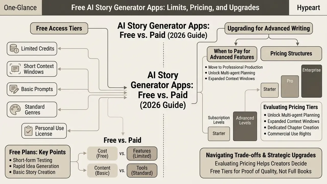 Comparison infographic detailing features and pricing structures for free versus paid writing software